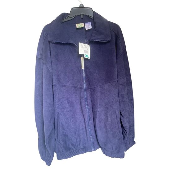 NWT Ozark Trail Men’s Full Zip Fleece Sweater Jacket Navy Size XL - Picture 1 of 9